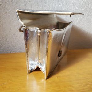 Vintage La France Silver Patent Style Evening Bag